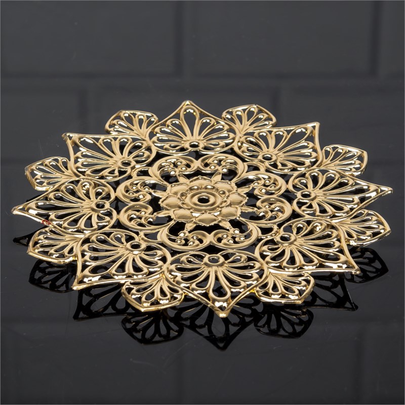 DESSOUS DE TABLE DECO METAL 16 CM MODELE OR 