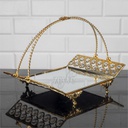 PLATEAU PRESENTATION DECO POIGNEE 30x20x20cm MODELE OR 