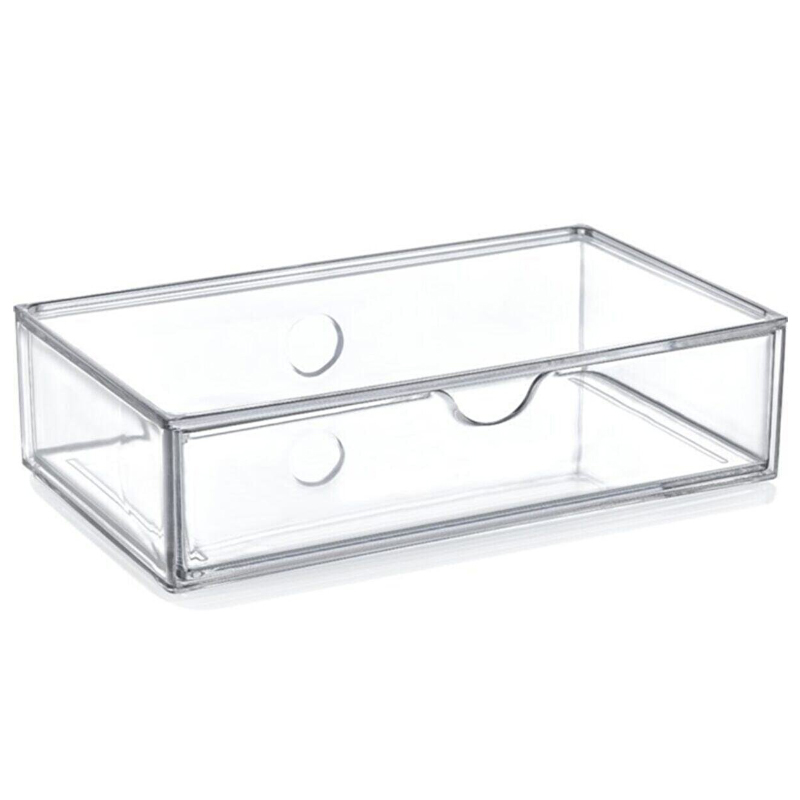 BOITE RANGEMENT MAQUILLAGE 23 X 13 X 6 CM TRANSPARENT