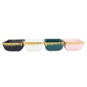 PLAT CERAMIQUE 8X8X4 CM MIX ROSE/BLANC/VERT/NOIR