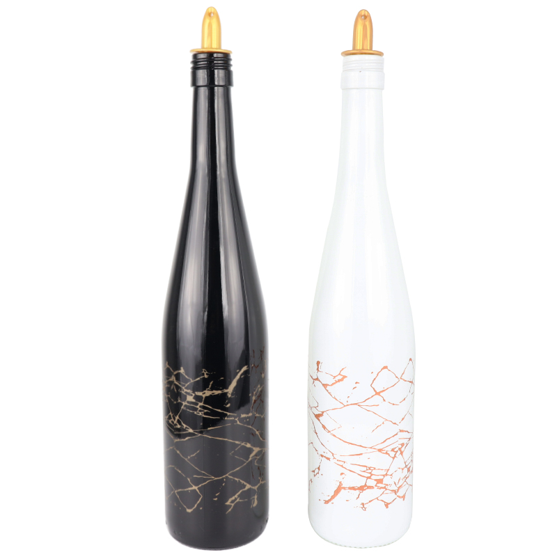 BOUTEILLE HUILE VERRE 750 CC MIX NOIR/BLANC