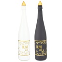 BOUTEILLE HUILE VERRE 750 CC MIX NOIR/BLANC