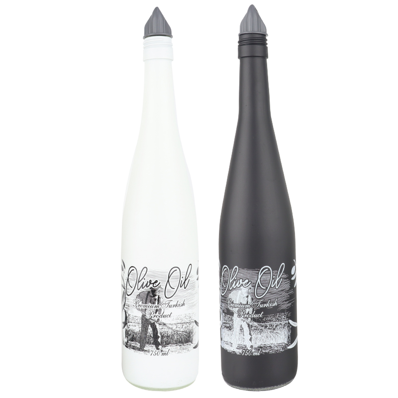 BOUTEILLE HUILE VERRE 750 CC MIX NOIR/BLANC