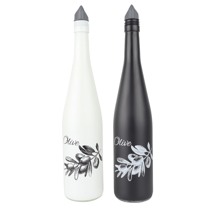 BOUTEILLE HUILE VERRE 750 CC MIX NOIR/BLANC