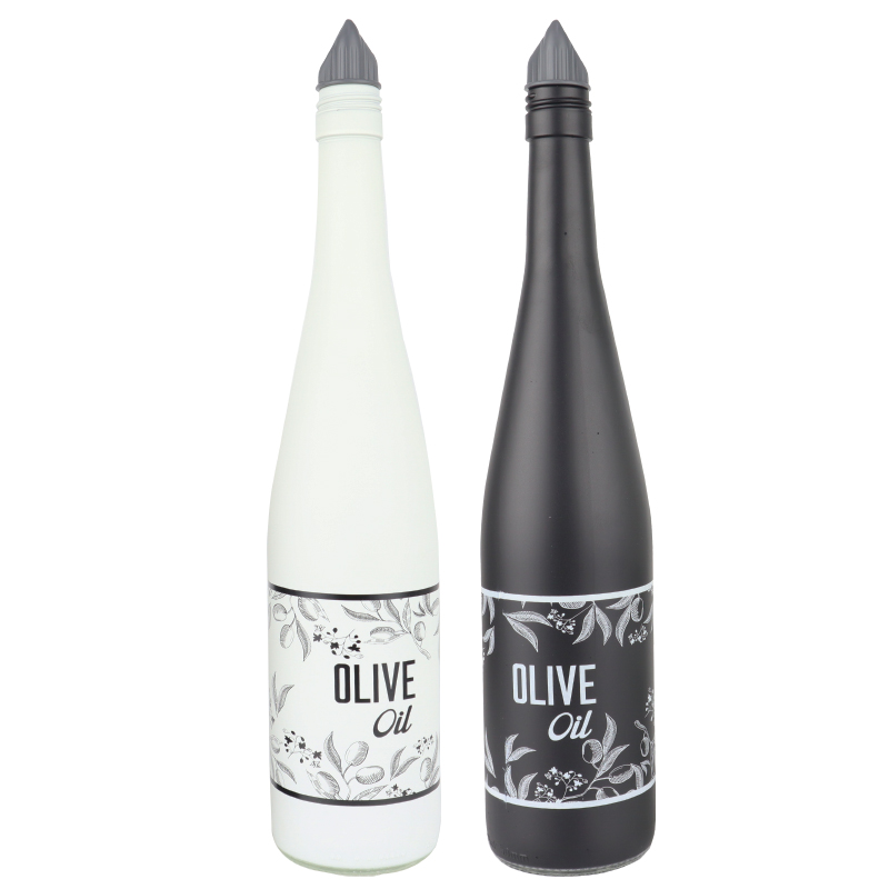 BOUTEILLE HUILE VERRE 750 CC MIX NOIR/BLANC