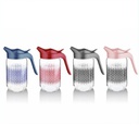 CARAFE VERRE 1000 CC MIX BLEU/GRIS/ROSE/ROUGE