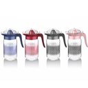 PRESSE AGRUME VERRE 1000 CC MIX BLEU/GRIS/ROSE/ROUGE