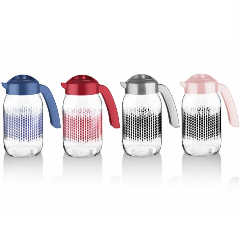 CARAFE VERRE 2000 CC MIX BLEU/GRIS/ROSE/ROUGE