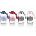 CARAFE VERRE 2000 CC MIX BLEU/GRIS/ROSE/ROUGE
