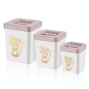 SET 3 BOITES RANGEMENT 1/2.2/3.5 LITRES 