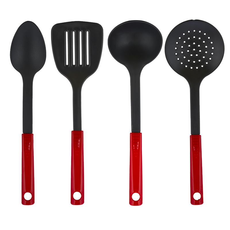 1 PIECE MIX CUILLERE/SPATULE/LOUCHE COULEURS NOIR/ROUGE
