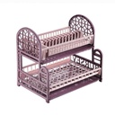 EGOUTTOIR XL DOUBLE 43X31X46 CM MIX BLANC/ROSE