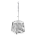 BROSSE WC 14X14X41 CM MIX GRIS/BLANC/ROSE