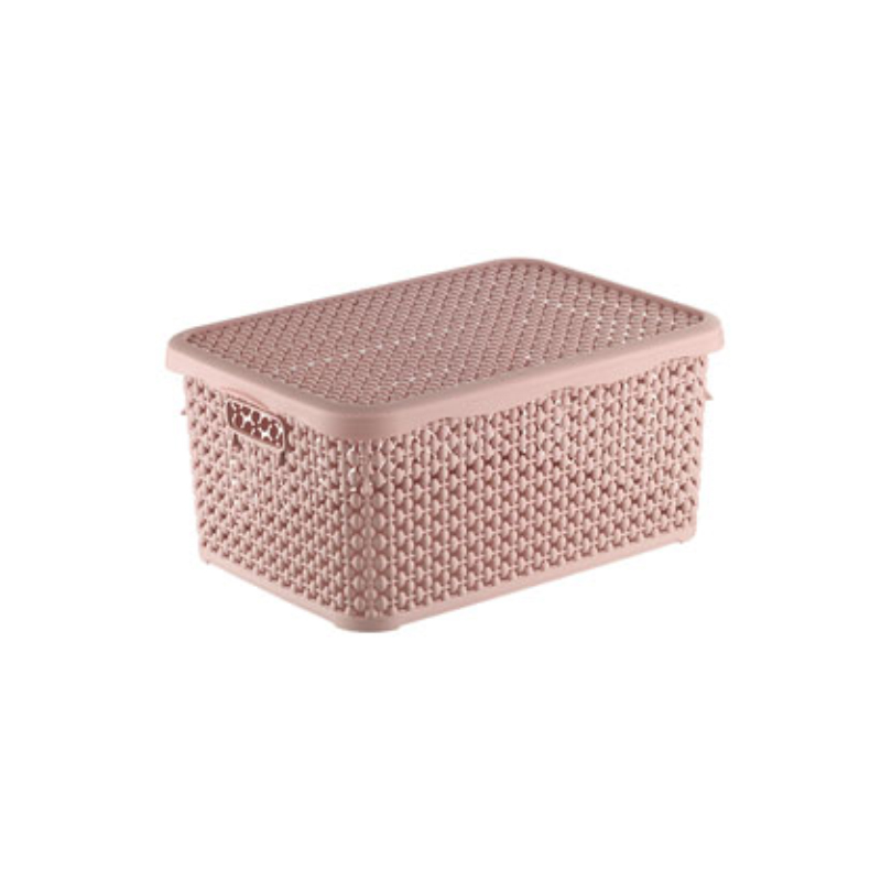 BOITE RANGEMENT 1.25 LITRES MIX GRIS/BLANC/ROSE