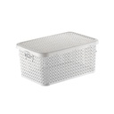 BOITE RANGEMENT 2.5 LITRES MIX GRIS/BLANC/ROSE