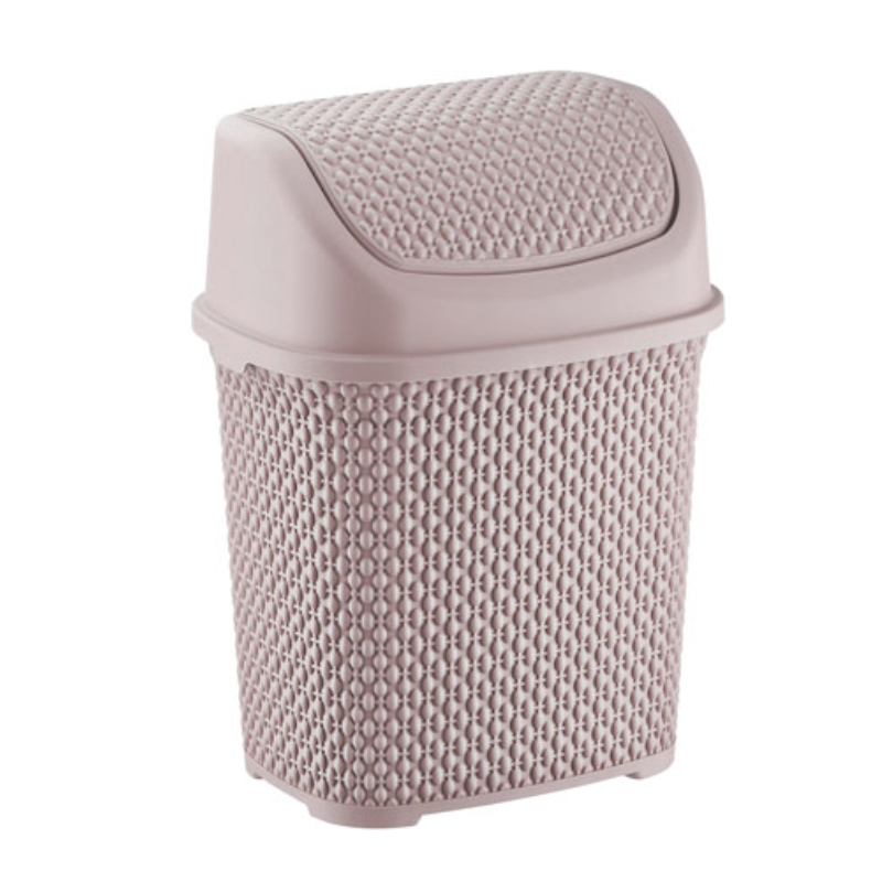 POUBELLE 6 LITRES MIX BEIGE/GRIS/BLANC/ROSE
