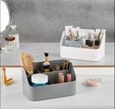 RANGEMENT MAQUILLAGE 19X12X10 CM MIX GRIS/ROSE/BLANC/BEIGE