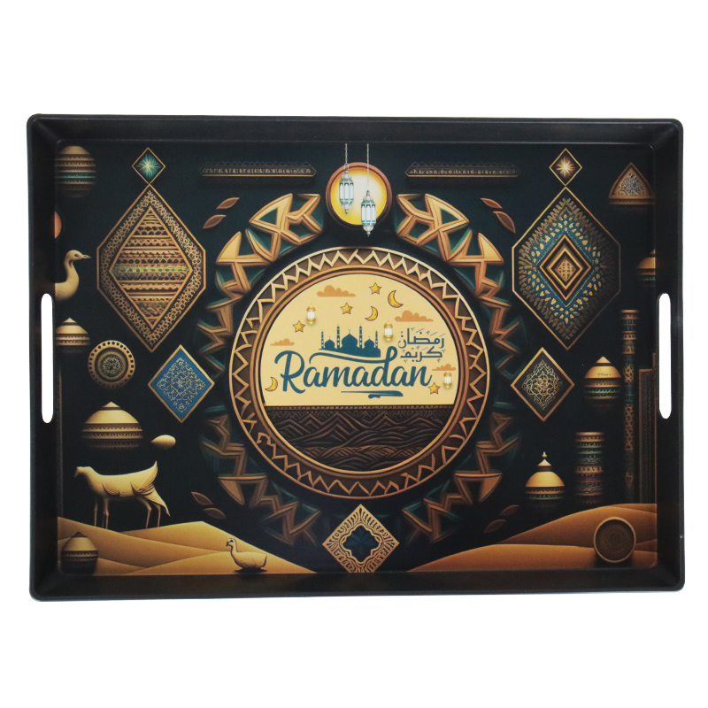 PLATEAU LUXE RAMADAN/EID MUBARAK 38X28 CM MIX DESIGNS