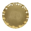 PLATEAU DECO ROND METAL 25 CM MODELE OR 