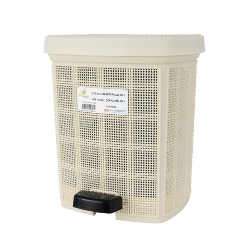 POUBELLE A PEDALE 6 LITRES MIX ROSE/BLANC