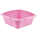 PASSOIRE CARRE 7 LITRES MIX ROSE/VIOLET/VERT