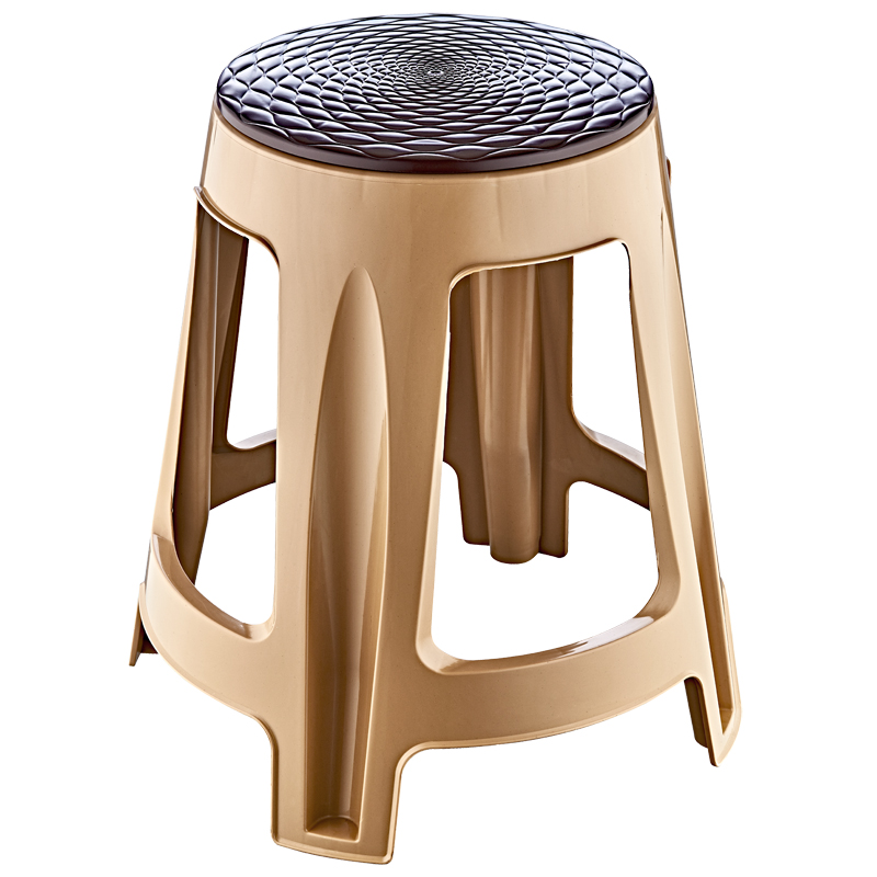 TABOURET ROTATIF 360° 28X44X46 CM MIX VIOLET/ROUGE