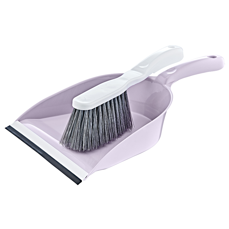 BALAI + BROSSE 32X20X7 CM MIX GRIS/BEIGE/VIOLET