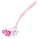 BROSSE VAISSELLE 26X7.5 CM MIX BLANC/VERT/VIOLET/ROSE