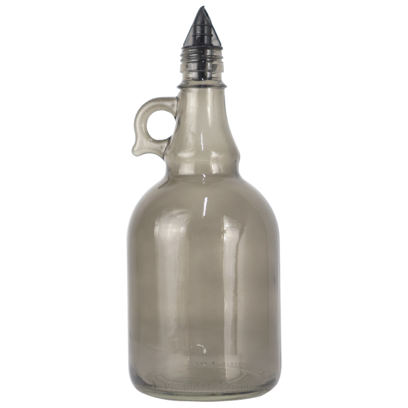 BOUTEILLE 1000 CC VERRE MIX BLEU/NOIR/CUIVRE