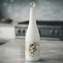 BOUTEILLE HUILE 1000 CC VERRE DESIGN MARBRE BLANC
