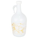 BOUTEILLE GALON 1500 CC VERRE DESIGN MARBRE BLANC