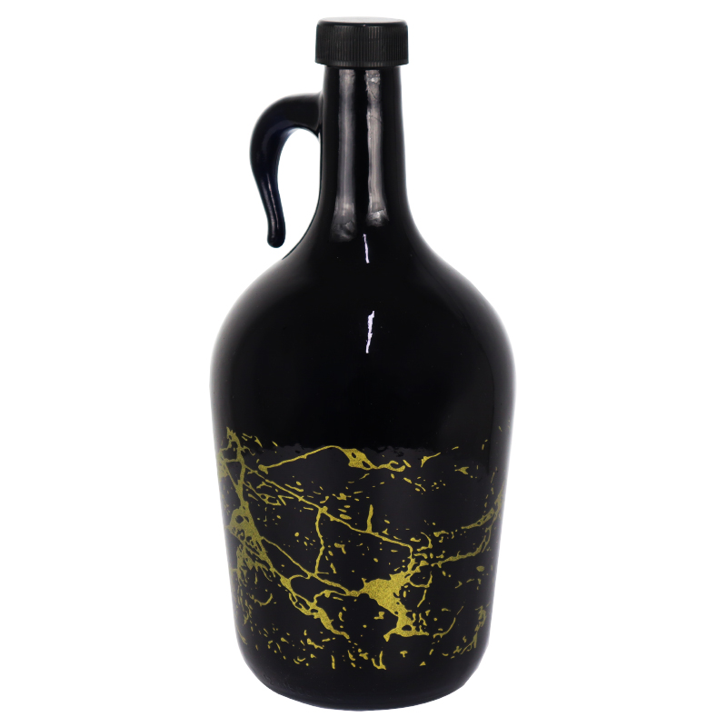 BOUTEILLE GALON 1500 CC VERRE DESIGN MARBRE NOIR