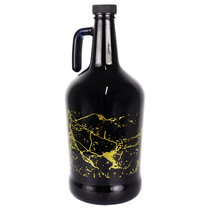BOUTEILLE GALON 3000 CC VERRE DESIGN MARBRE NOIR
