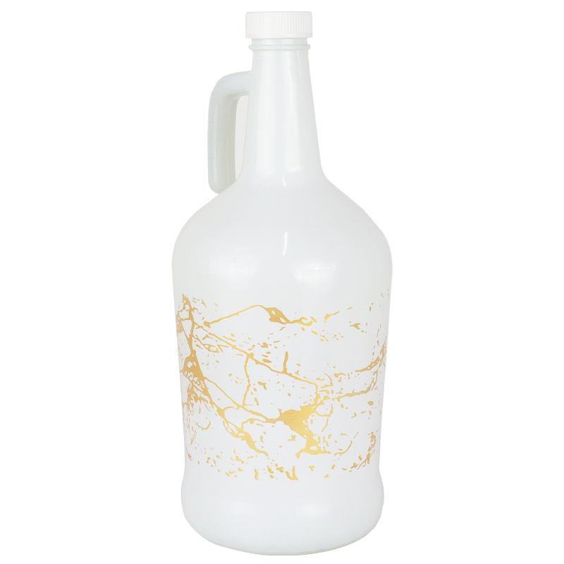 BOUTEILLE GALON 3000 CC VERRE DESIGN MARBRE BLANC