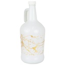 BOUTEILLE GALON 3000 CC VERRE DESIGN MARBRE BLANC