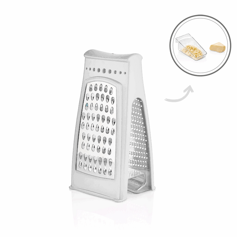 RAPE FROMAGE AVEC COMPARTIMENT 11X22X7 CM MIX BLANC/GRIS/ROUGE