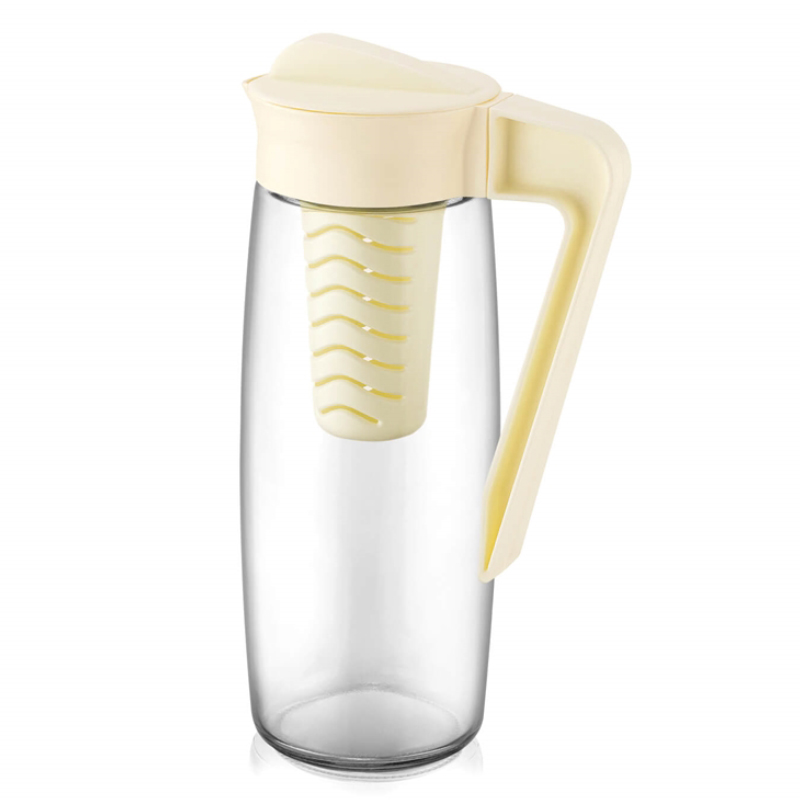 CARAFE DETOX VERRE 1600 CC MIX BLANC/GRIS/ROUGE