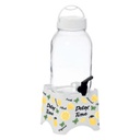 DISPENSEUR BOISSON 3 LITRES VERRE AVEC SUPPORT DESIGN CITRON