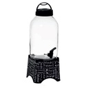 DISPENSEUR BOISSON 5 LITRES VERRE AVEC SUPPORT