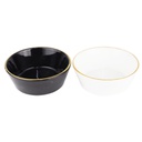 SET 2 GRANDS BOLS CERAMIQUE (13 X 5 cm) MIX BLANC/NOIR
