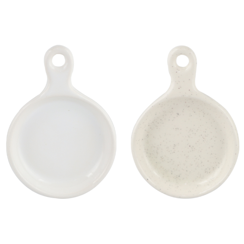 MINI PLAT CERAMIQUE BLANC 12X9X2 CM 