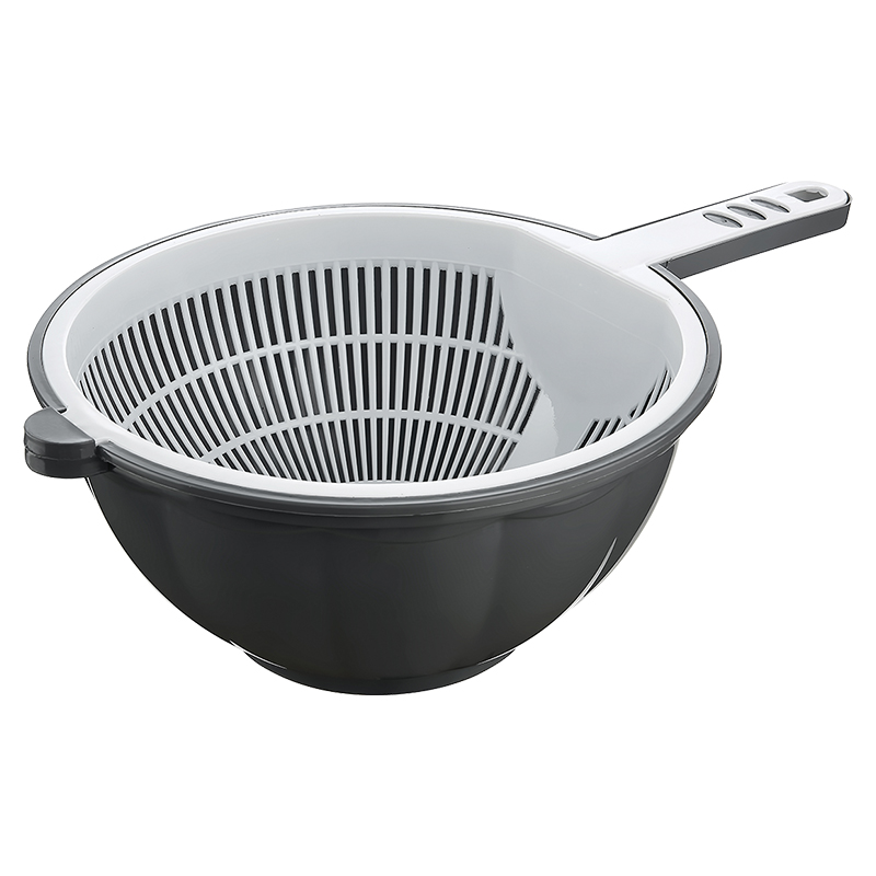 SET PASSOIRES AVEC POIGNEE 3 LITRES MIX GRIS/ROSE/BLANC