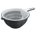 SET PASSOIRES AVEC POIGNEE 3 LITRES MIX GRIS/ROSE/BLANC