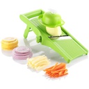 SET EPLUCHEUR DE LEGUMES 5 TYPE DE COUPE MIX VERT/BLANC/ROUGE