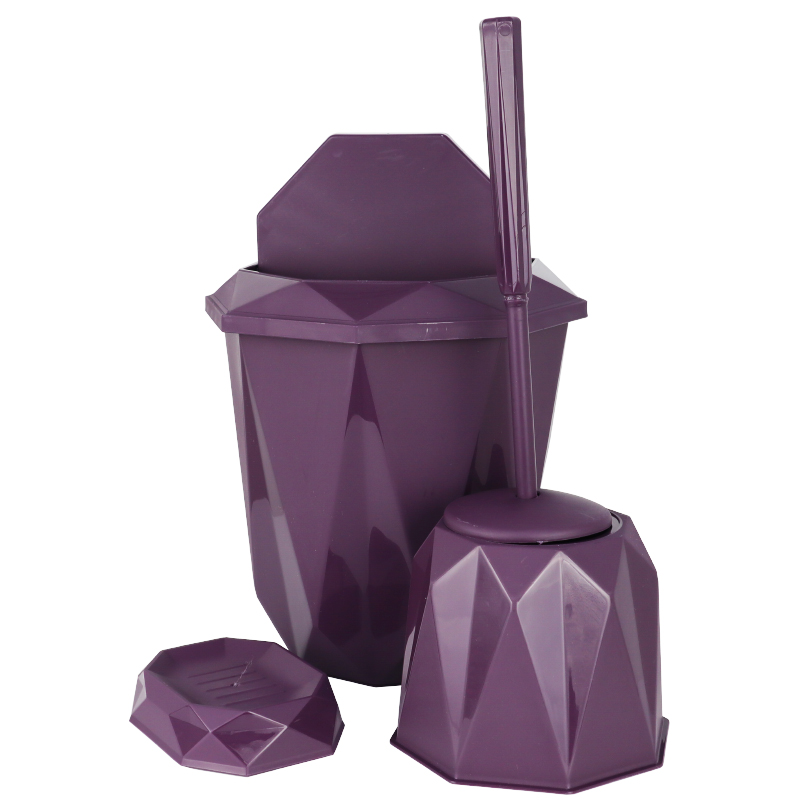 SET SALLE DE BAIN 3 PIECES MIX ROUGE/BLEU/ROSE/BLANC/GRIS