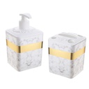 SET SAVON + PORTE BROSSE A DENT MIX BLANC/NOIR