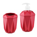 SET SAVON + PORTE BROSSE A DENT MIX ROUGE/BLEU/ROSE/BLANC/GRIS