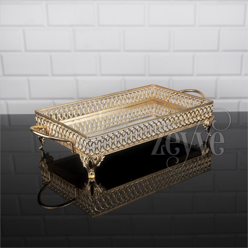 PLATEAU DECO 30X18 CM MODELE OR