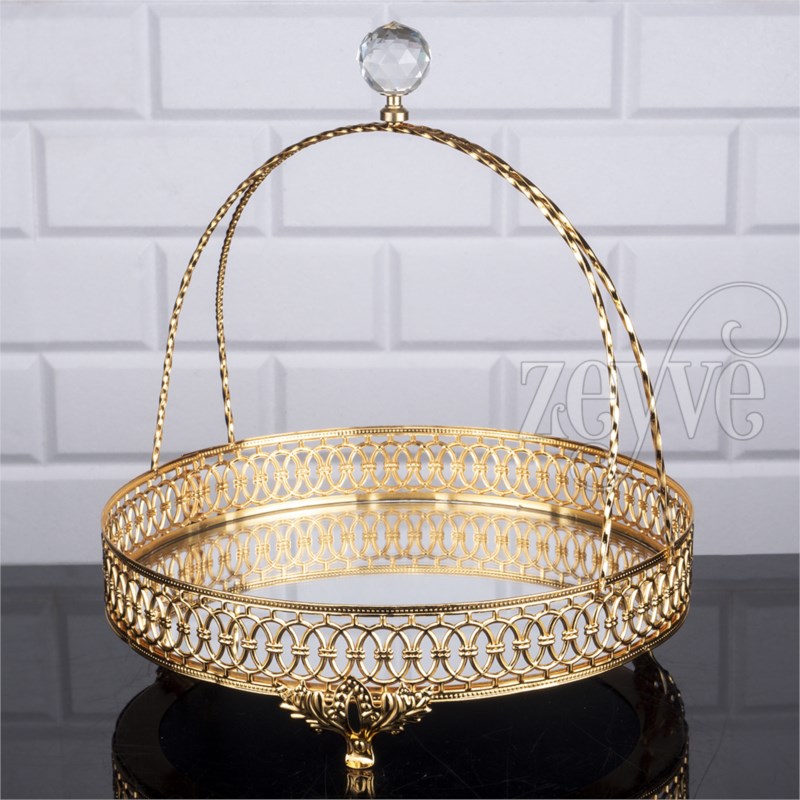 PLATEAU PANIER DECO 30X25 CM MODELE OR