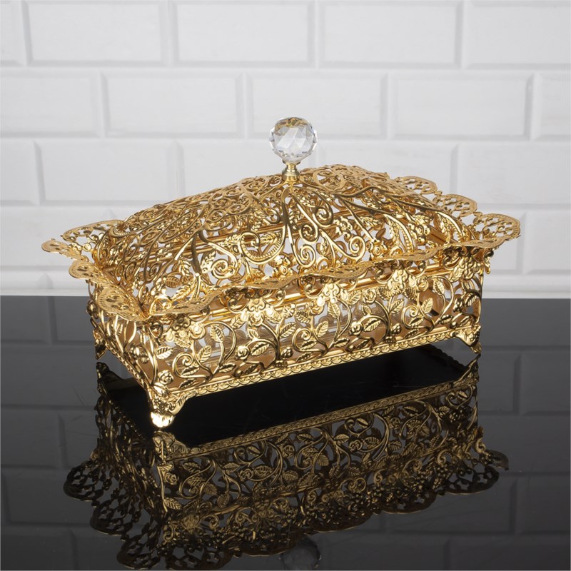BOITE DECO 30X18X17 CM MODELE OR